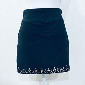 Attyre Navy Mini Skirt/ Skort with Silver Accents